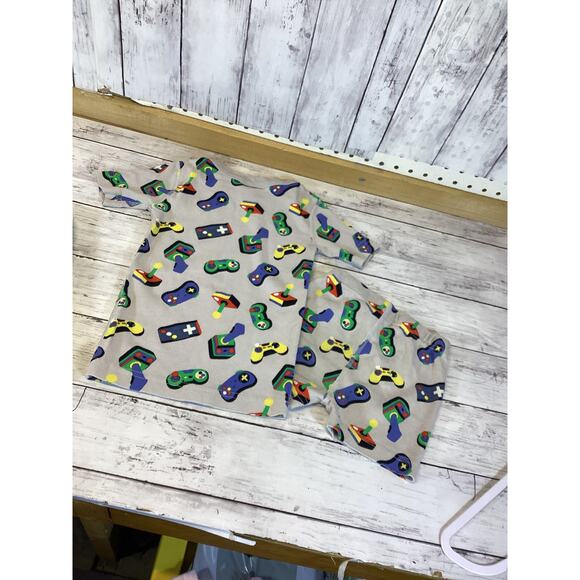 Hanna Andersson Gamer-Themed Pajama Shorts Set Size 4 - Picture 2 of 2